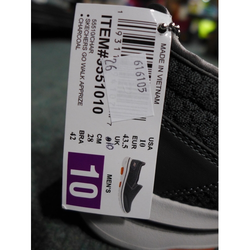 3207 - Pair of men's grey Gogamat slip-on Skechers UK 10 * this lot is subject to VAT