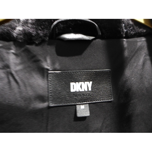 3241 - Ladies DKNY black hooded coat - size M - And Weatherproof Ladies Gillet *This lot is subject to VAT