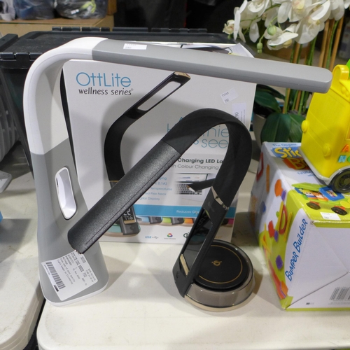 3290 - Ottlite Cool Breeze with fan and 2.1A USB and Ottlite Colour Changing LED desk lamp(282-91,120)  * T... 