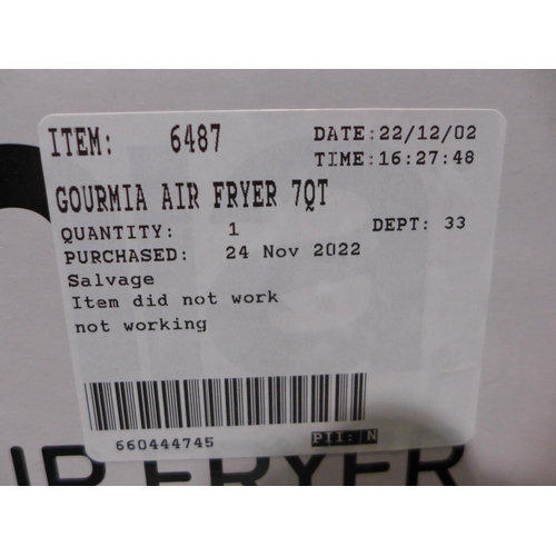 3307 - Gourmia Air Fryer 7Qt    (282-69)  * This lot is subject to vat