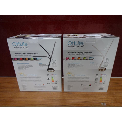 3328 - 2 x Ottlite Colour Changing  LED desk lamps (282-675)  * This lot is subject to vat