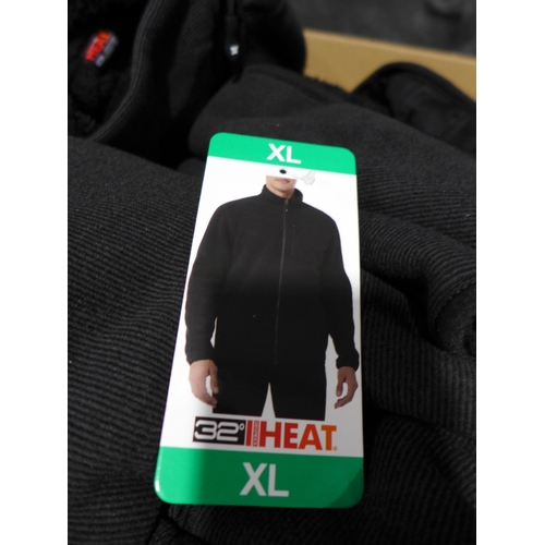 3399 - Box of men's 32°C Heat zip-up fleecy jackets - mixed sizes * this lot is subject to VAT