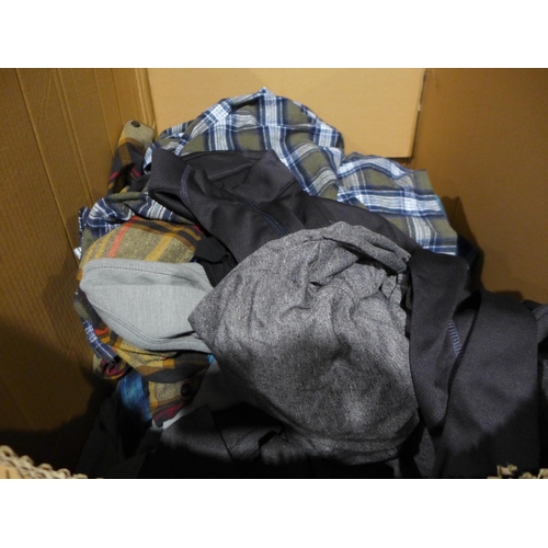 3400 - Box of men's casual shirts and tops - various sizes/styles/colours * this lot is subject to VAT