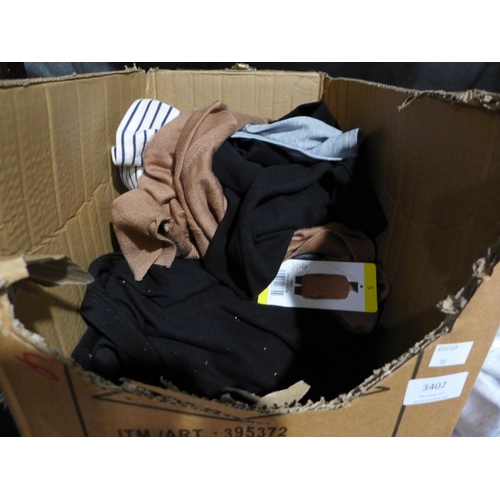 3402 - Box of women's casual tops - mixed sizes/styles/colours * this lot is subject to VAT