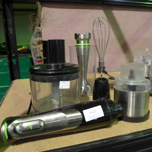 3423 - Braun Hand Blender  - model no MQ9138XI      (282-529)  * This lot is subject to vat