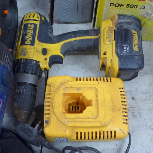 2026 - Nu power angle grinder with Dewalt cordless drill