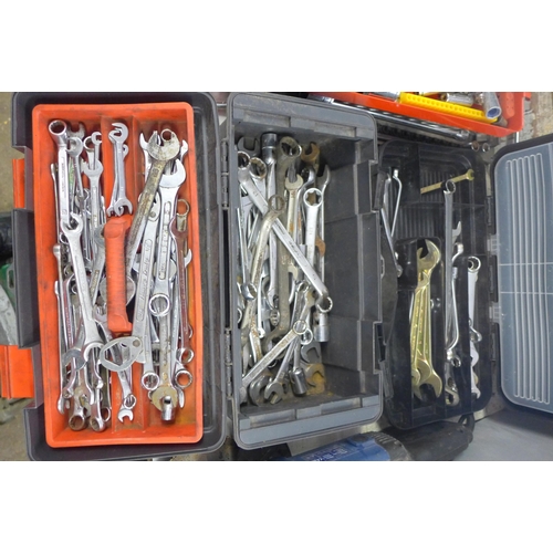 2030 - 2 Tool boxes of Mac tools and Snap-On spanners