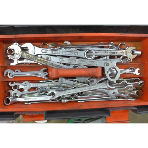 2030 - 2 Tool boxes of Mac tools and Snap-On spanners