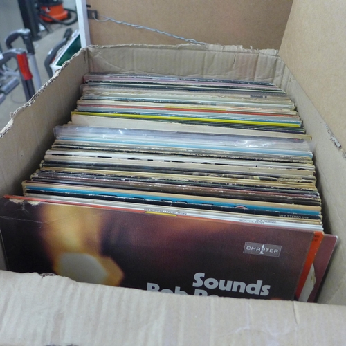 2082 - 3 Boxes of LP's/records, mix of rock and pop, approx. 150 in total includes Diana Ross, Helen Reddy,... 