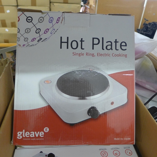 2093 - 6 Gleave UK single hob plates - boxed & unused