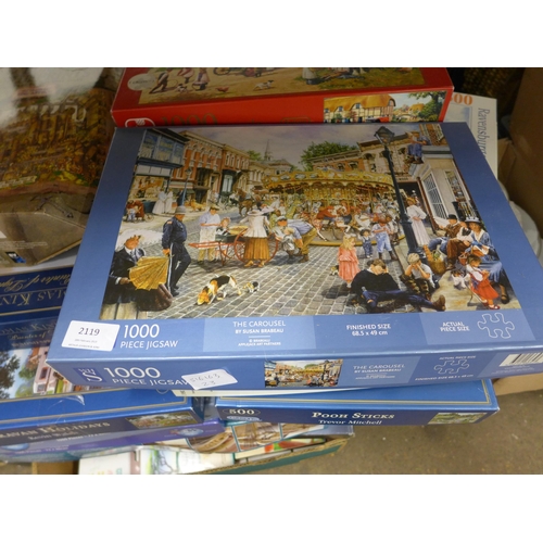 2119 - Approx 12 jigsaw puzzles, new & used