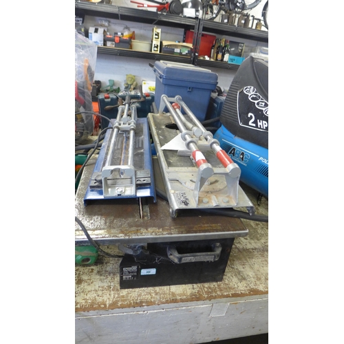 2149 - 3 Tile cutters - one electric