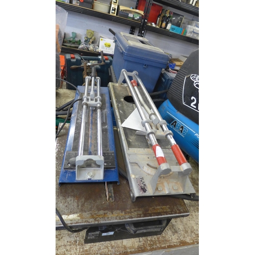 2149 - 3 Tile cutters - one electric