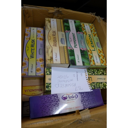 2217 - 37 sealed, unused boxes of incense sticks, approx 100 sticks per box