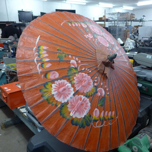 2224 - A vintage handpainted Japanese parasol