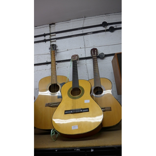 2225 - 3 Acoustic guitars - Jose Fender, Herald and Ibanez