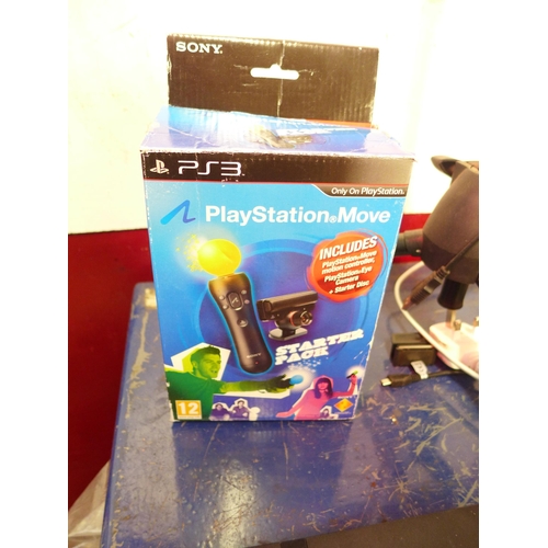 2271 - Playstation 2 console with power cable - W and Playstation 3 mode controller in box