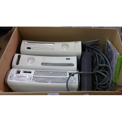 2309 - Three XBox 360 consoles and accessories