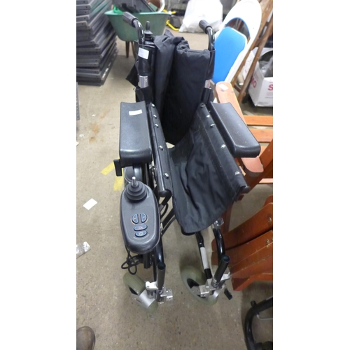 2472 - Electric wheelchair, needs battery and charger but working - W