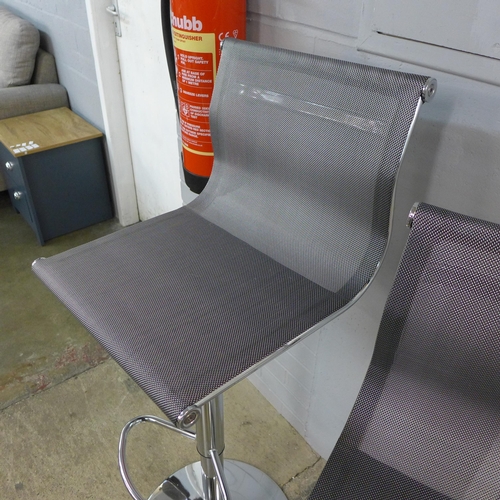 1335A - A pair of Hanna grey bar stools