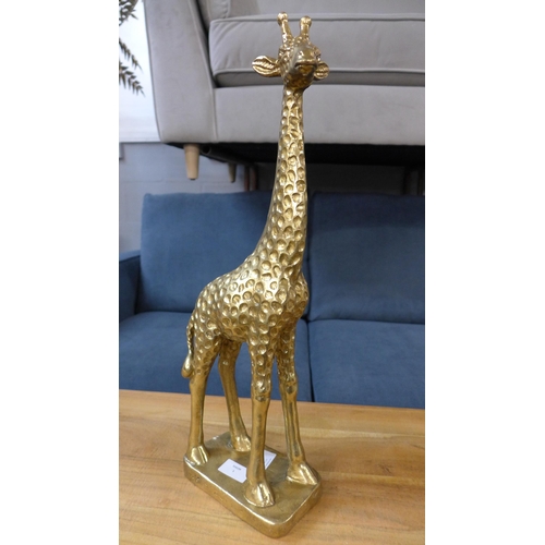 1363 - A gold resin ornamental giraffe - H52cms (66243217)