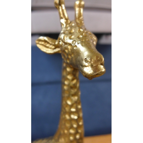 1363 - A gold resin ornamental giraffe - H52cms (66243217)