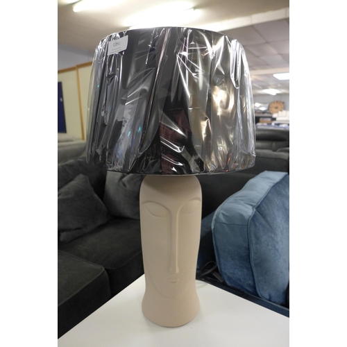 1392 - A Rushmore cream textured face lamp with black shade (3093741)   #