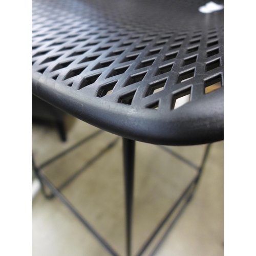 1412 - A pair of Ashwin black bar stools