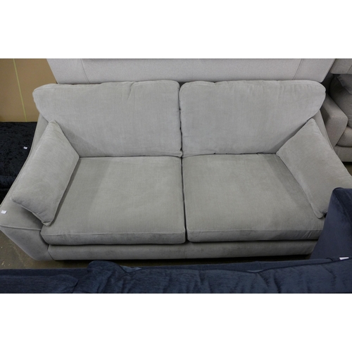 1473 - A dove grey upholstered three seater sofa