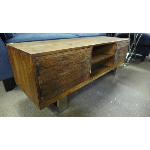 1540 - A railway sleeper two door TV unit