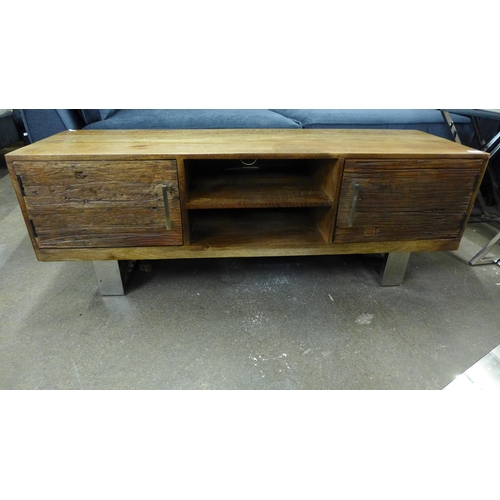 1540 - A railway sleeper two door TV unit