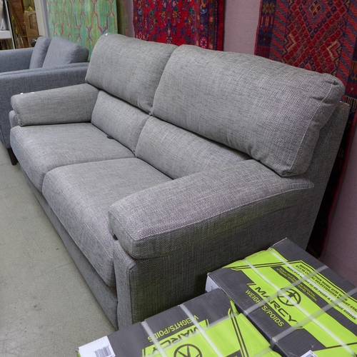 1588 - A pebble grey upholstered 2.5 seater sofa