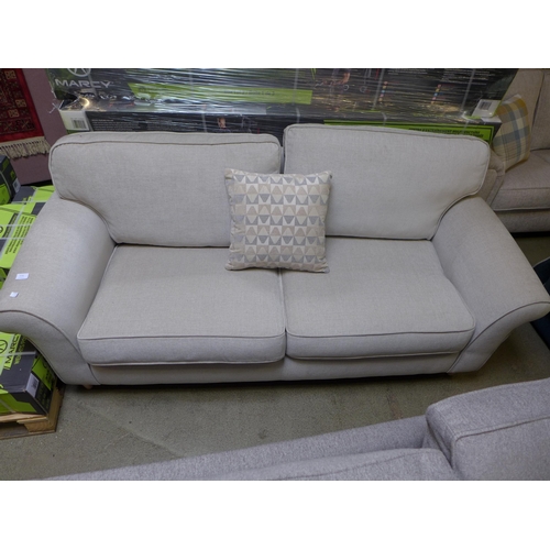 1592 - A cement grey upholstered 2.5 seater sofa