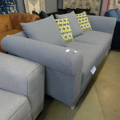 1601 - A pale blue upholstered 2.5 seater sofa