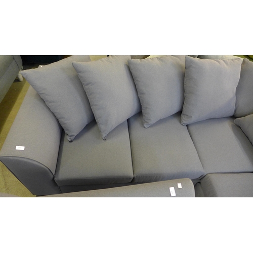 1607 - A Parma violet upholstered corner sofa