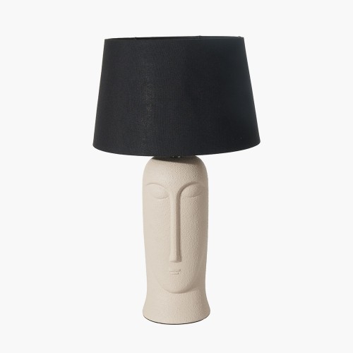 1392 - A Rushmore cream textured face lamp with black shade (3093741)   #