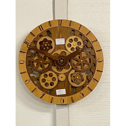 1390 - A wooden gear clock