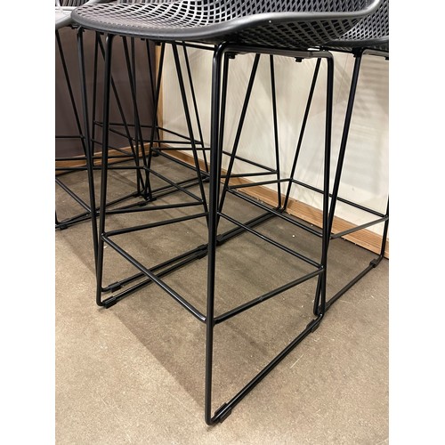 1413 - A pair of Ashwin black bar stools