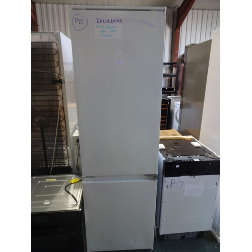 3040 - Zanussi 60/40 Integrated Fridge Freezer - Model ZNLN18f51 AP.ff.Zan.127 (P22) * this lot is subject ... 