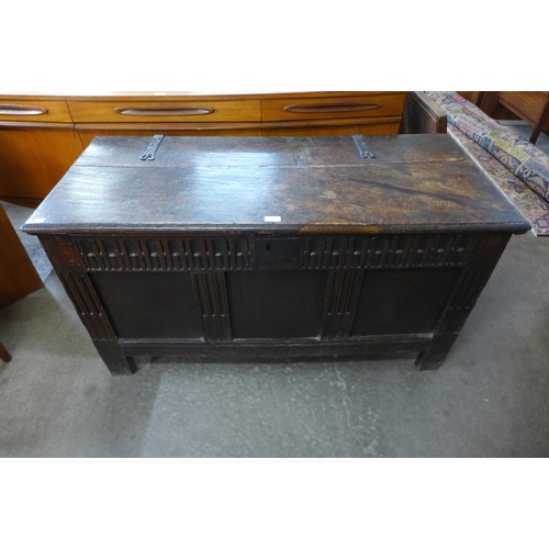 134 - A William III carved oak coffer