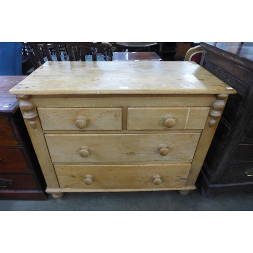 115 - A Victorian pine chest of drawers