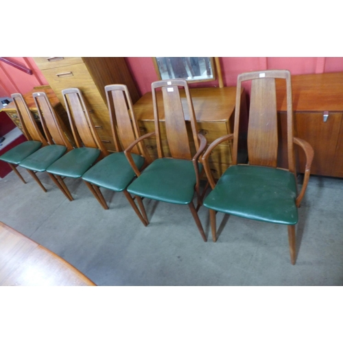 12 - A set of six Danish Kofoed Hornslet teak dining chairs, designed by Niels Kofoed