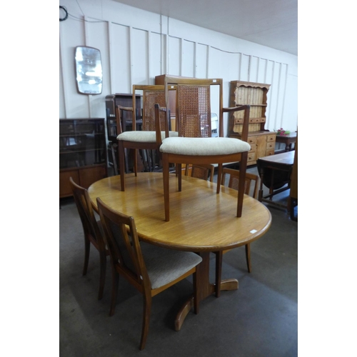 13 - A G-Plan Fresco teak extending dining table and six chairs