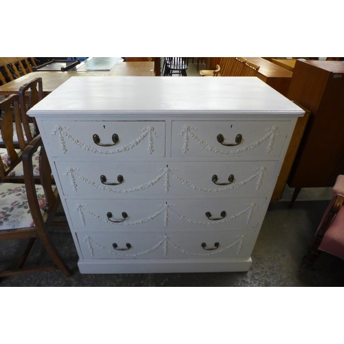 177 - A Victorian Adams style painted pine chest of drawers