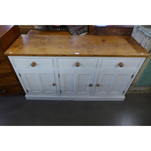 244 - A Victorian style painted pine dresser