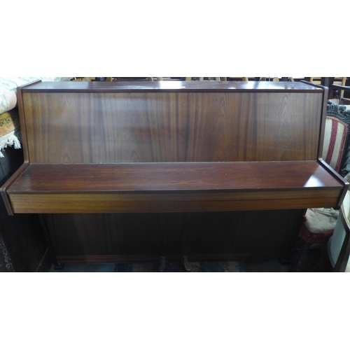 258 - An East German Hupfeld Mndell Carmen teak upright overstrung piano