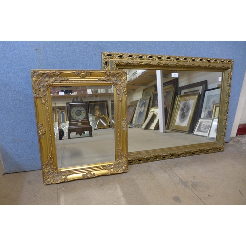 392 - Two gilt framed mirrors