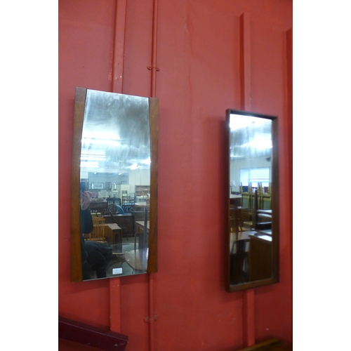 5 - Two teak framed mirrors