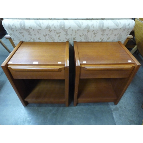 59 - A pair of Danish teak bedside cabinets