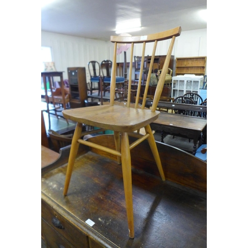 86 - An Ercol Blonde elm and beech 608 model chair